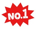 POP label no.1 ,one, red offer label